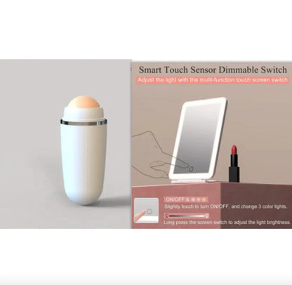 Foldable LED Touch Makeup Mirror